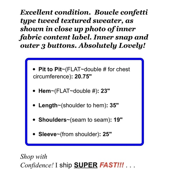 Curio Anthropologie Womens Sz S Blue Boucle Double Breasted Sweater Cardigan - Picture 2 of 7